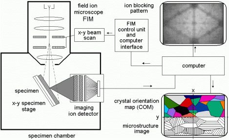 Automated Crystal Orientation Microscopy with a scanning ion microscope